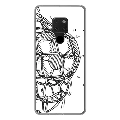 Produktbild von MuchoWow® Handyhülle Schutzhülle Hülle für Huawei P40 Lite Eine Illustration eines Fußballschusses ins Tor - Jungen - Mädchen - Kinder Silikon Softcase Handy Hülle - Handy