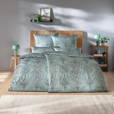 Produktbild von Estella Mako-Satin Bettwäsche Mariam azur 135x200 cm + 80x80 cm + 40x80 cm