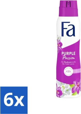Immagine prodotto di Fa Deodorante Spray Violet Leaves Passion 150 ml - Confezione risparmio - 6 pezzi