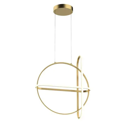 Zdjęcie produktu dla Żyrandol LED CERRILA złoto-biały 48,6W Ciepła biel 2000lm metal wym:150x52x16cm IP20 Italux