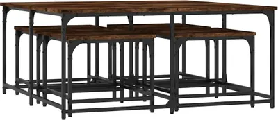 Produktbild von vidaXL Satztische 5 Stk. Räuchereiche Holzwerkstoff