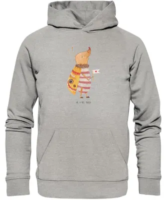 Produktbild von Mr. & Mrs. Panda Kuschelhoodie Nachtfalter Fähnchen Größe XL - Heather Grey - Geschenk, Hoodie, Spruch Lustig, Süß, Kapuzenpulli, Statement-Hoodie, Käfer, Lustige Sprüche