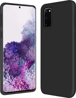 Produktbild von Conie TPU Schutzhülle für Samsung Galaxy S20 Tasche Case Cover Bumper Silikon Mikrofaser Inlay Hülle in Schwarz matt