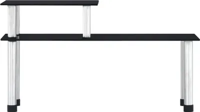 Produktbild von vidaXL Küchenregal Schwarz 45×16×26 cm Hartglas