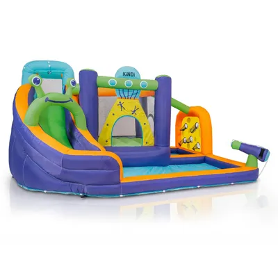 Obrázok produktu pre KiNDi nafukovací hrací park DPZ006 so šmykľavkou a bazénom 370 x 310 x 210 cm