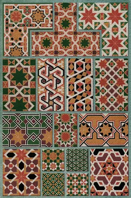 Produktbild von Vinylmatte Teppich - Albert Racinet Muster 60x90