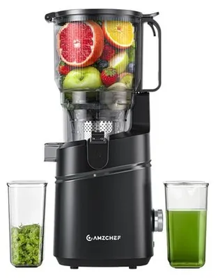 Immagine prodotto di Estrattore di succo a bassa velocità AMZCHEF SJ-036CBK (nero)