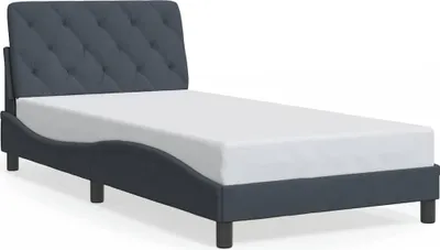 Obrázek produktu pro Rám postele bez matrace tmavě šedý 100x200 cm sametový