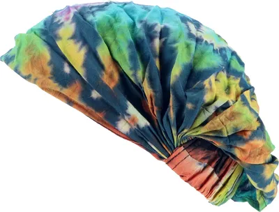 Produktbild von Einmaliges Batik Haarband, Kopfband, Bandana Kopfbedeckung, Stirnband - Petrol, Blau, Viskose, Stirnbänder