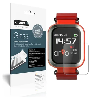 Produktbild von 2x Schutzfolie für Anio 3 Touch matt - Anti-Shock 9H Folie dipos Glass