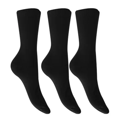Image de Chaussettes en bambou pour femmes, 3 paires W367 (37-41 EU) (Noir)