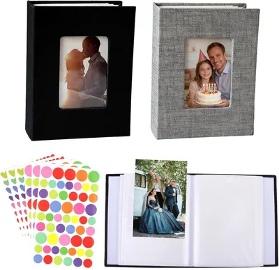 Obrázok produktu pre Fotoalbum 10x15 cm, 2 ks, ľanová fotokniha, 50 strán, pre spomienky