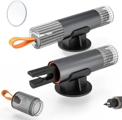 Produktbild von HOAMZ 2-in-1 Sicherheitsgurtschneider, Notfallhammer, Autosicherheitsgurtschneider, Notfallhammer mit Testglas zum Üben, Notfallhammer für Fahrzeuge