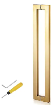 Image de Poignée de porte en acier inoxydable robuste, pour intérieur et extérieur