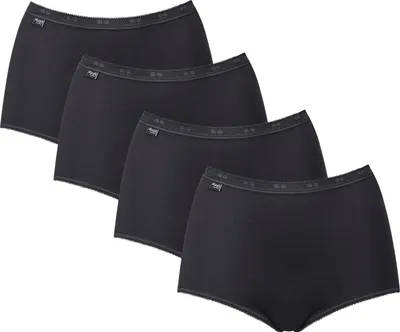 Produktbild von Sloggi Women Basic Maxi, dames maxi slip (4-Pack), zwart