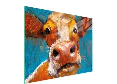 Produktbild von Glasschneidebrett 52x40 Kuh