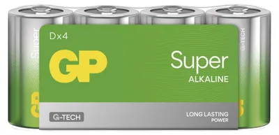 Alkalická baterie GP Super D (LR20), 4 ks