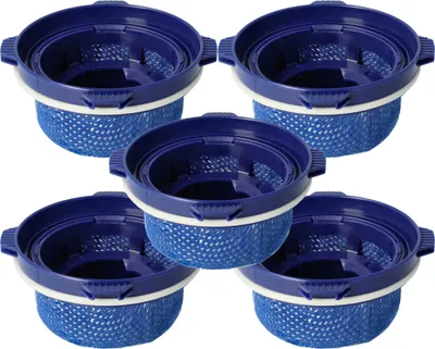 Produktbild von vhbw 5x Staubsaugerfilter kompatibel mit Samsung Jet 70, 60, 75, 70+, 75+ Staubsauger - Abluftfilter Blau