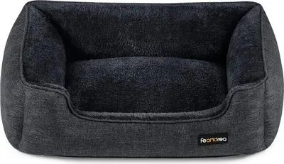 Image de FEANDREA Lit pour chien, housse amovible, 70 x 55 x 21 cm, gris foncé