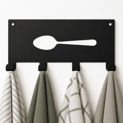 Produktbild von Handtuchhaken Küche Wandhaken Haken Hakenleiste Küchenutensilien Wand Halterung