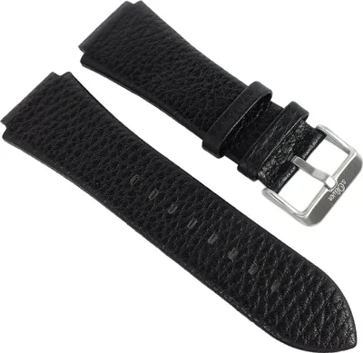 Produktbild von s.Oliver → Uhrenarmband 22mm Leder schwarz genarbt → SO-2024-LQ