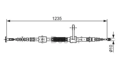 Produktbild von Bosch Seilzug, Feststellbremse Links 1 987 477 831