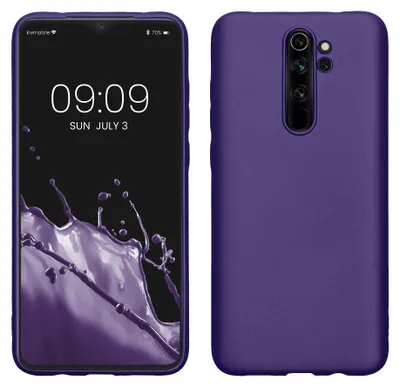 Zdjęcie produktu dla Etui kwmobile na telefon Xiaomi Redmi Note 8 Pro – silikonowe etui z metalicznym połyskiem – etui ochronne – metaliczny niebiesko-fioletowy