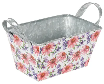 Produktbild von Jardiniere Frühling Blumenkasten Metall Deko Fensterbank 20cm