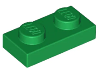 Produktbild von Lego® 250x 1x2 Platten 3023 - Plate Grün - Green