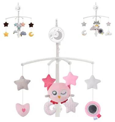 Produktbild von Cangaroo Musik Mobile 63605 Dreamy Aufzugsmechanismus Schlaflieder Plüschtiere pink