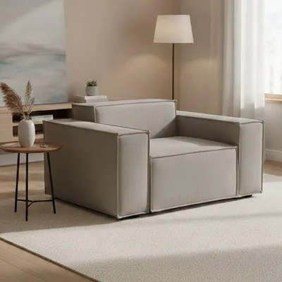 Produktbild von Lounge-Sessel Dbrogn, Lounge-Sessel, 100%  Italy, Relaxsessel aus gepolstertem Stoff, Cm 160x95h70, Turteltaube