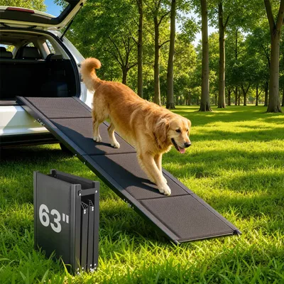 Produktbild von VEVOR Hunderampe, 160 x 43,2 cm, Faltbare Hundeautorampen für mittelgroße & groß
