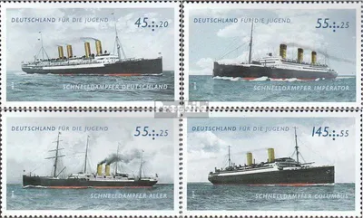 Produktbild von Briefmarken BRD (BR.Deutschland) 2010 Mi 2809-2812 (kompl.Ausg.) gestempelt Schnelldampfer