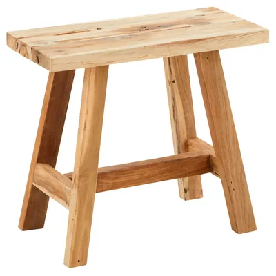 Produktbild von Hocker RANGUN Teak Natur Massivholz Sitzhocker Flurhocker Dekohocker
