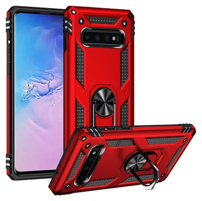 Zdjęcie produktu dla Etui na telefon komórkowy Armor Shield do Samsung Galaxy S10 pokrowiec Ultra Hybrid Case pokrowiec ochronny na telefon komórkowy, czerwony