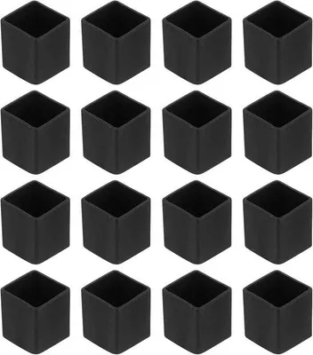 Produktbild von Stuhlbeinstopper 46 Stück - 20x20mm, Schwarz
