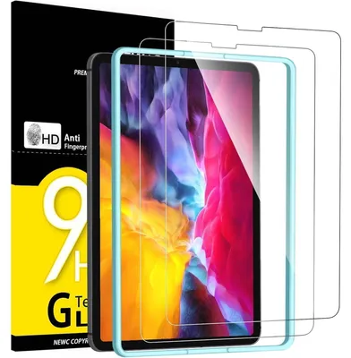 Zdjęcie produktu dla Folia ochronna na iPad Air 5/4 (10,9 cala) i iPad Pro 11 cali, 2 sztuki, szkło hartowane 9H, HD