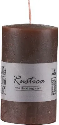 Produktbild von Rustikale durchgefärbte Kerze Bordeaux, 50 x 50 mm, Stumpenkerze, rußarm, tropffrei, RAL Kerzengüte Qualität