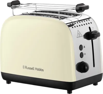 Produktbild von RUSSELL HOBBS Toaster Colours Plus 2 Scheiben 6 Stufen Brötchenaufsatz Creme