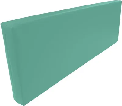 Produktbild von Rueckenlehne - Rueckenkissen für Palettenkissen (120x43x20/15 cm (Türkis) MATRATZEN KISSEN Mit Kunstleder flammhemmend MVSS 302 - UV stabilisiert - SCHAUMSTOFF FÜR EUROPALETTEN Kissen