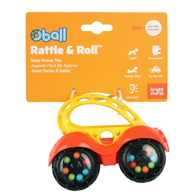Immagine prodotto di Oball Rattle & Roll Buggy - macchinina con sonaglio per bambini a partire dai 3 mesi di età