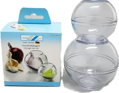 Produktbild von Frischhaltekugeln im Set z.B. für Zwiebel, Knoblauch, Limette, Zitrone etc.