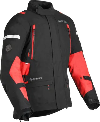 Produktbild von DANE Valby wasserdichte Motorrad Textiljacke, schwarz/rot, 58