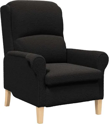 Produktbild von vidaXL Sessel Schwarz Weiches Sherpa-Gewebe