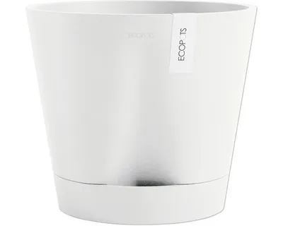 Produktbild von Pflanztopf Ecopots Venice Kunststoff Ø 30 cm H 27,5 cm weiß