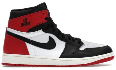 Image de Nike Air Jordan 1 Retro High OG "Black Toe" noir/rouge, Taille : 35,5