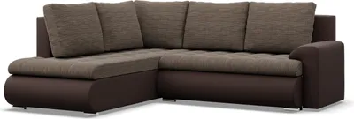 Produktbild von Links Ecksofa mit Schlaffunktion Foresta, Ottomane, Braun + Braun