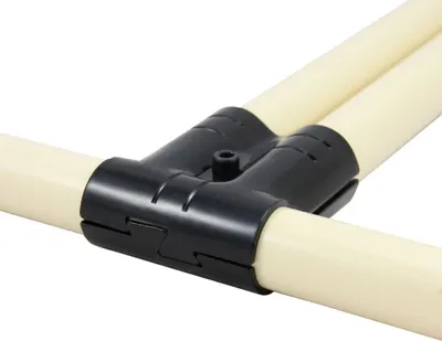 Produktbild von Doppelrohrverbinder schwarz für 28 mm Rohre