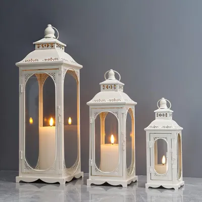 Productafbeelding van Set van 3 Vintage Decoratieve Lantaarns