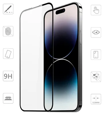 Immagine prodotto di Per Apple iPhone 15 Pro Max 3D Display LCD completo H9 Protezione laterale in vetro temperato
